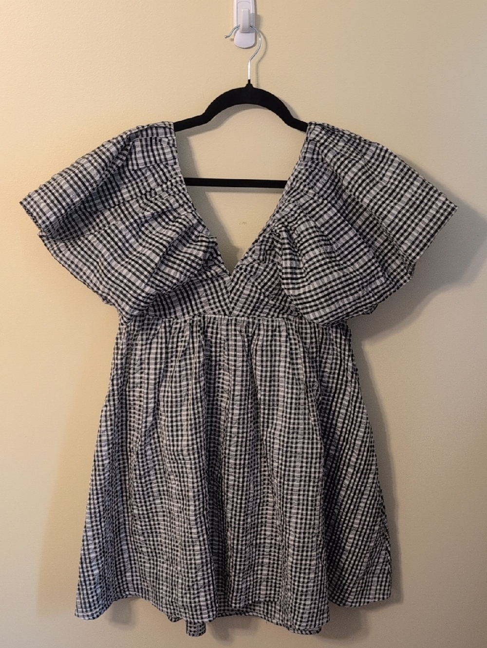 Moon River Black & White Gingham Sundress